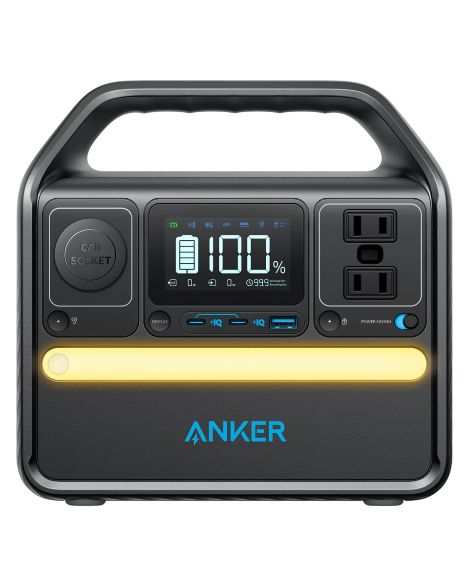 Anker - SOLIX 522 Portable Power Station Quiet & Eco-friendly Battery Powered Generator (299 Wh Capacity) - Black