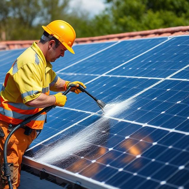 Professional solar panel cleaning equipment