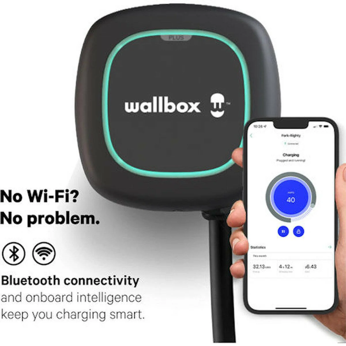 Wallbox 240/208 V 48 A 11.5 KW Matte Black Level 2 EV Charger