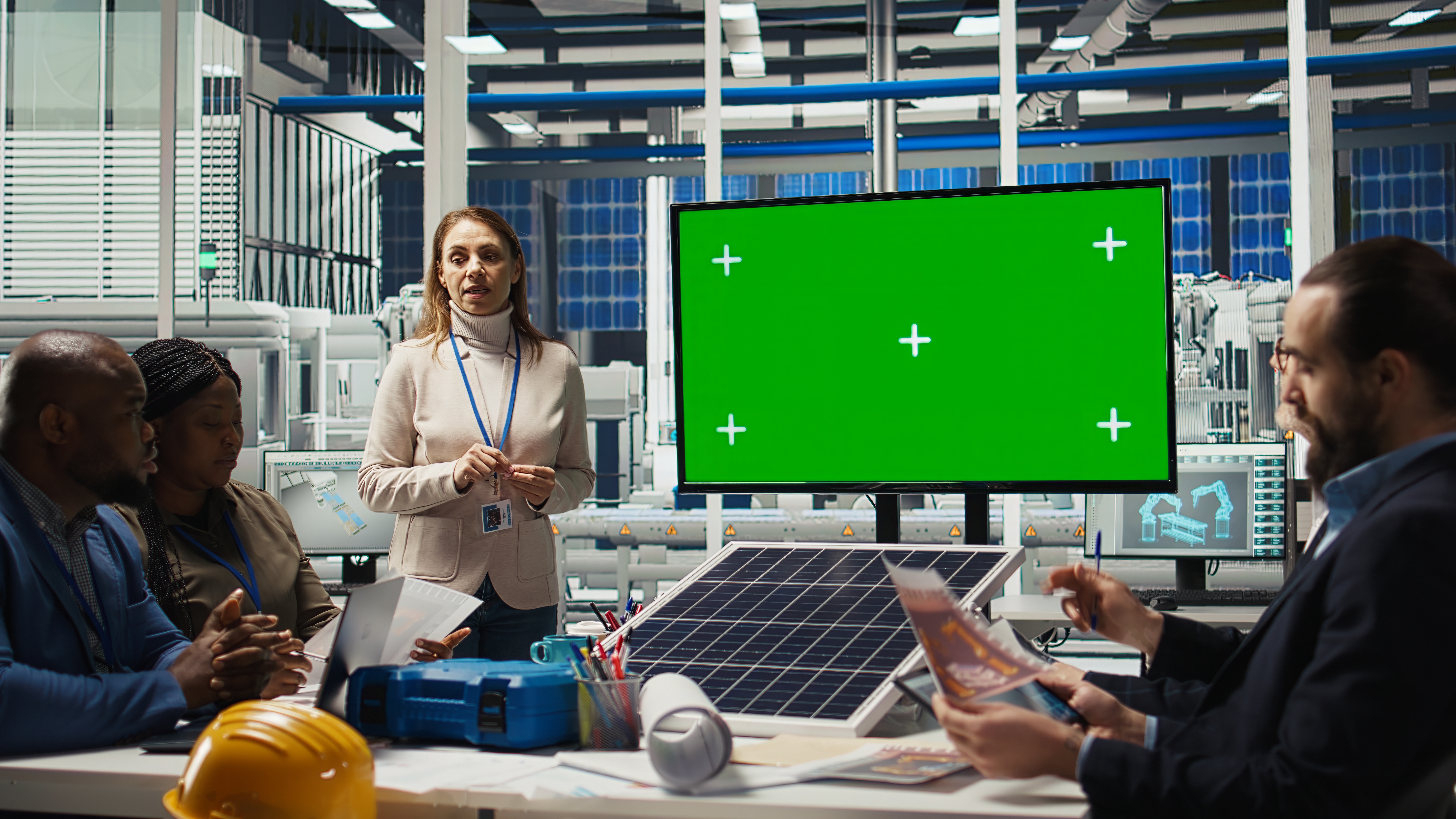 Hands-on solar panel installation training